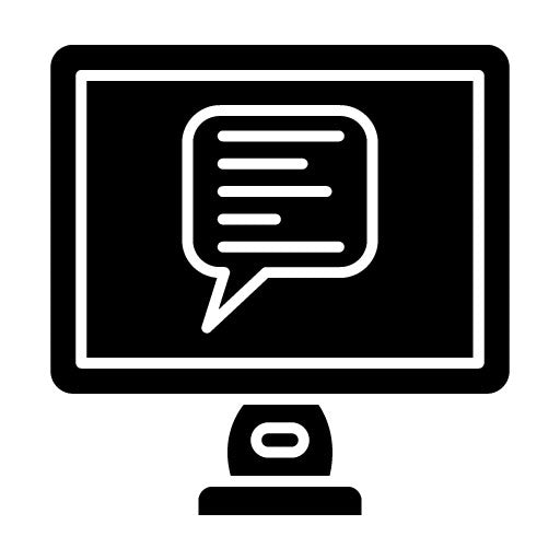 Desktop Messaging Glyph Icon