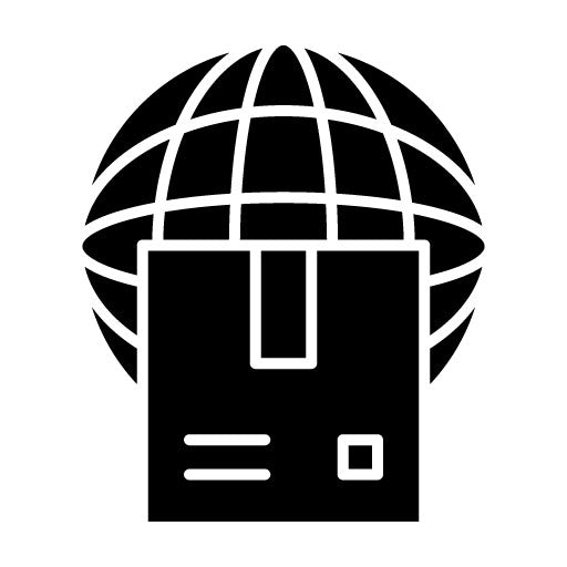 Worldwide Shipping Glyph Icon