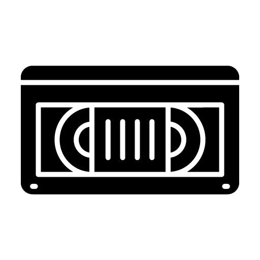 Vhs Tape Glyph Icon
