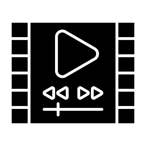 Video Player Glyph Icon