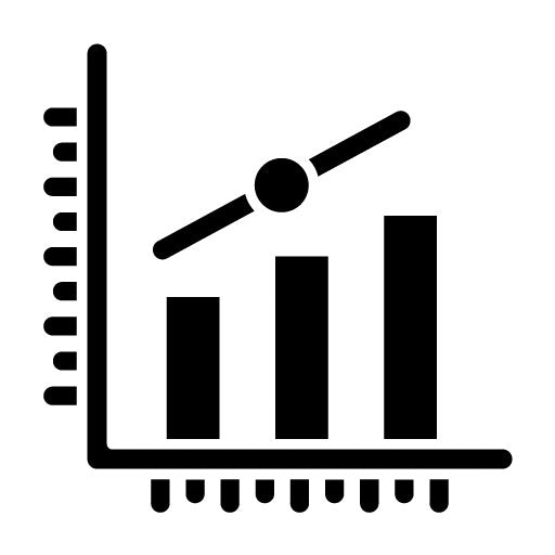 Bar Graph Glyph Icon | Data Analytics