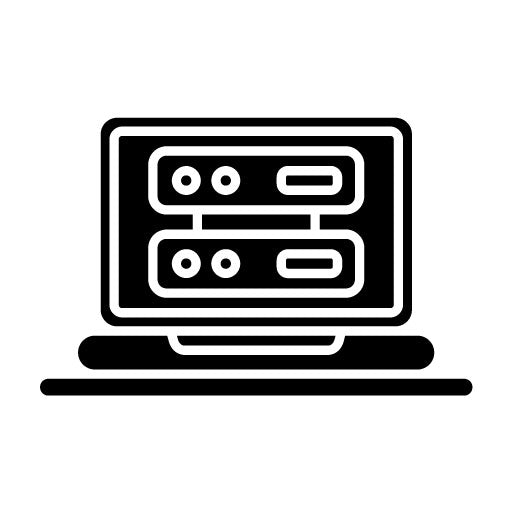 Shared Web Hosting Glyph Icon
