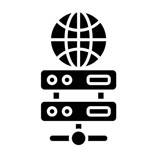 Web Hosting Glyph Icon | Data Analytics