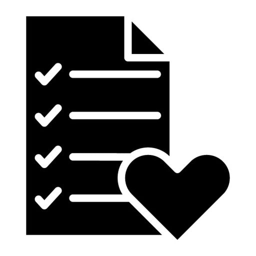 Wishlist Glyph Icon | Web Store