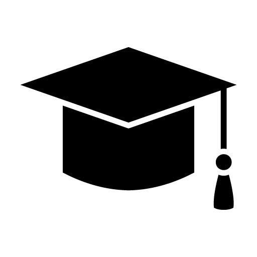 Graduation Hat Glyph Icon