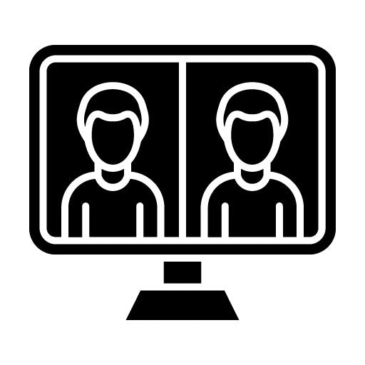 Video Conference Glyph Icon