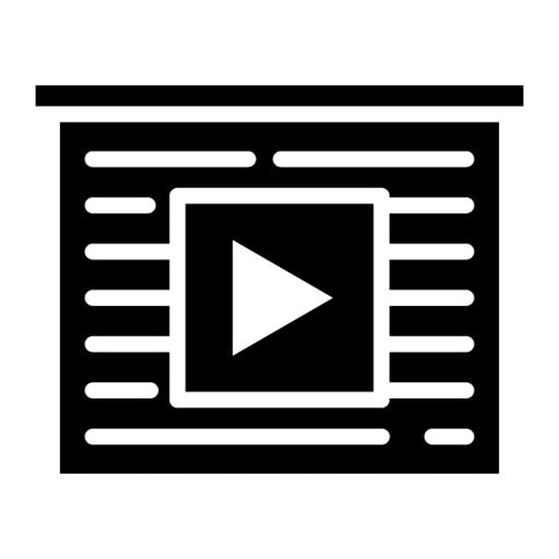 Project Video Glyph Icon