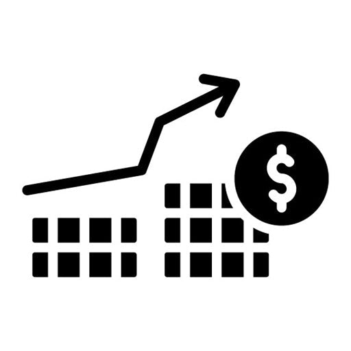 Revenue Glyph Icon | Crowdfunding