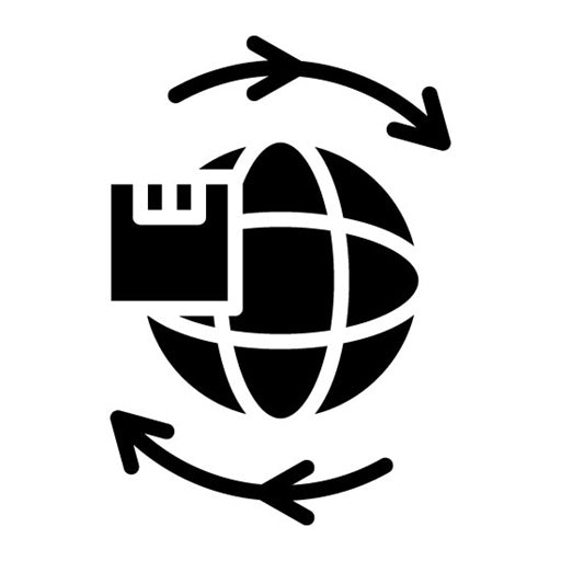 Worldwide Shipping Glyph Icon | Crowdfunding