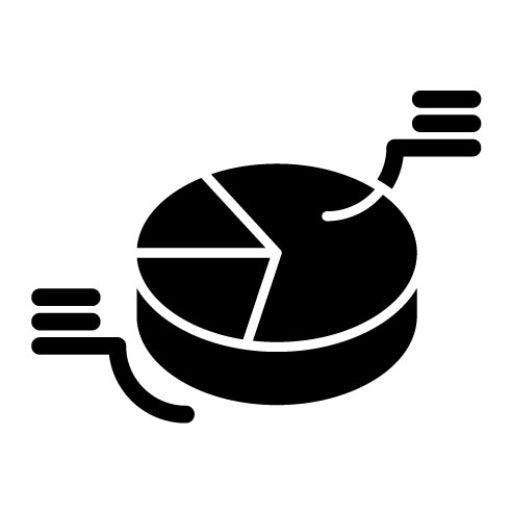 3D Pie Glyph Icon