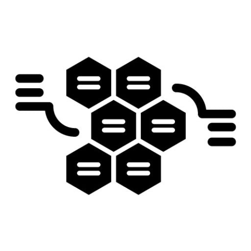 Alternating Hexagons Glyph Icon