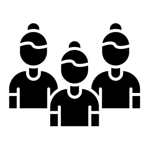 Field Hockey Female Team Glyph Icon