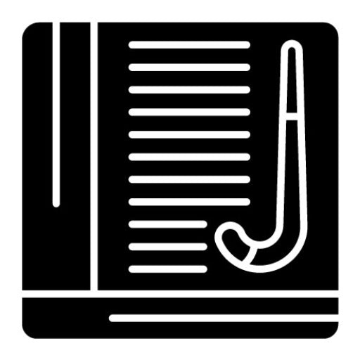 Field Hockey Lessons Glyph Icon
