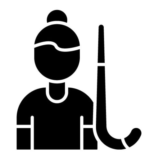 Field Hockey Player Female Glyph Icon