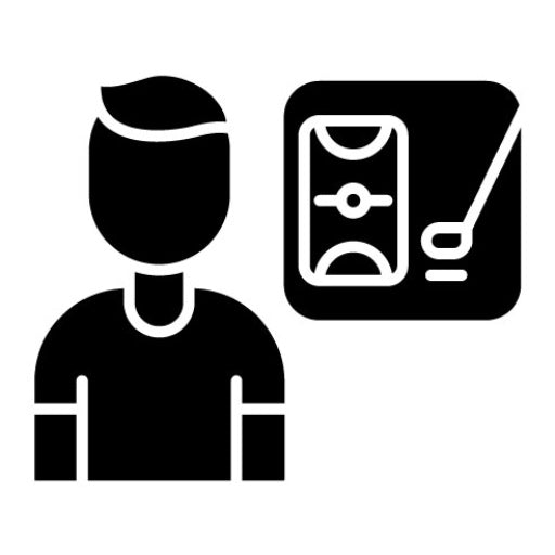 Field Hockey Umpire Glyph Icon