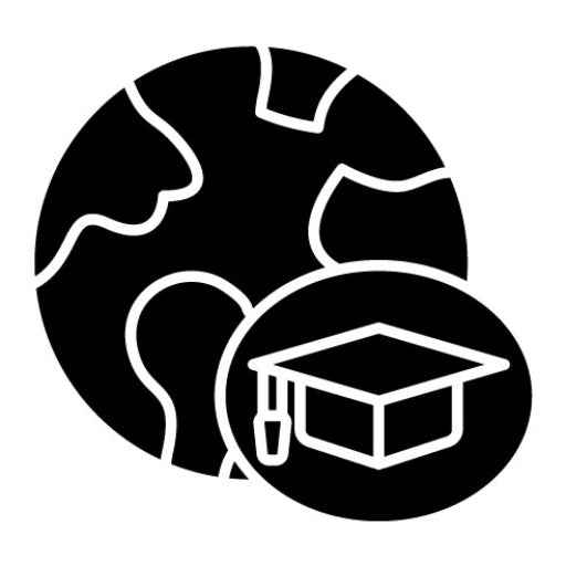 Global Education Glyph Icon | Online Education