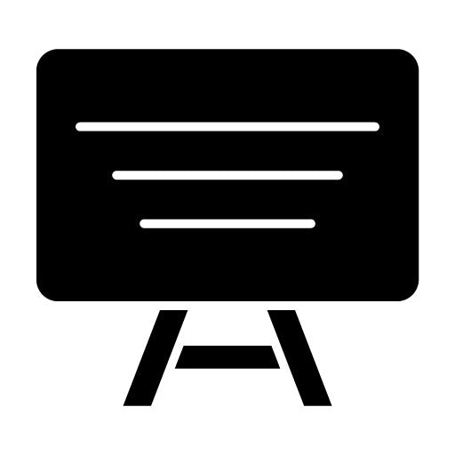Blackboard Glyph Icon