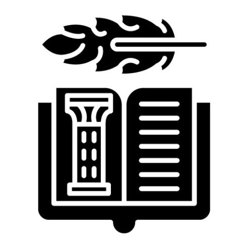 History Glyph Icon | Online Education