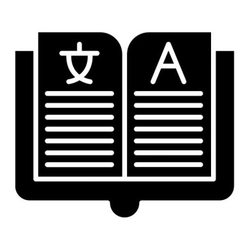 Language Learning Glyph Icon | Online Education