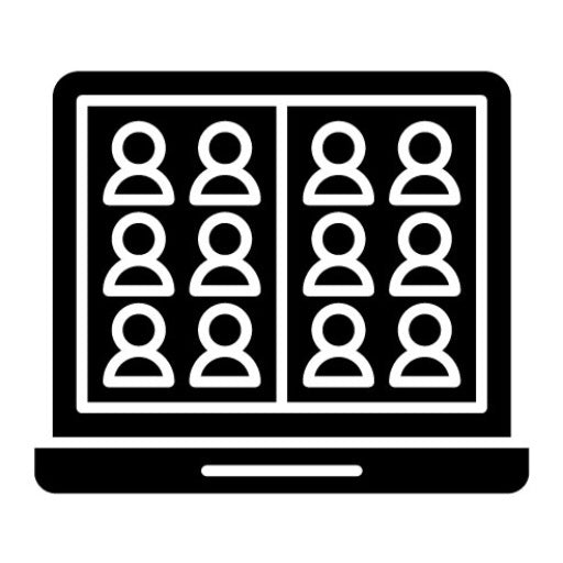 Webinar Glyph Icon | Online Education