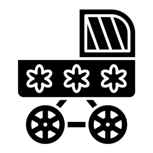 Baby Stroller Glyph Icon