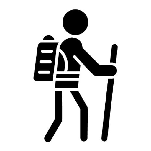 Backpacker Glyph Icon