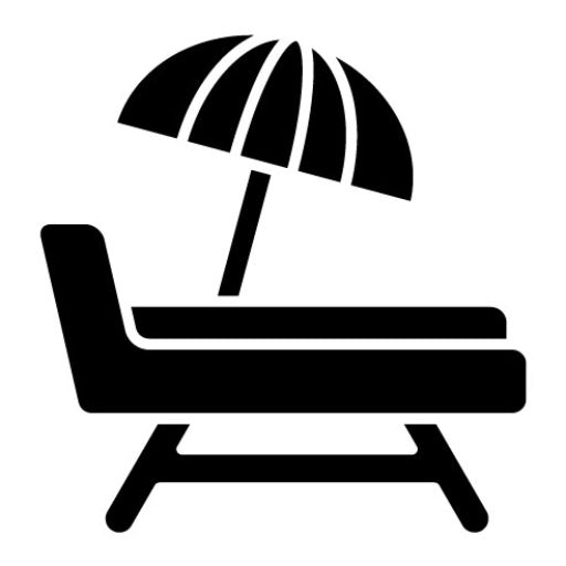 Beach Chair Glyph Icon | Travel