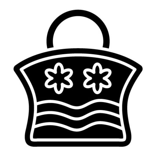 Beach Handbag Glyph Icon
