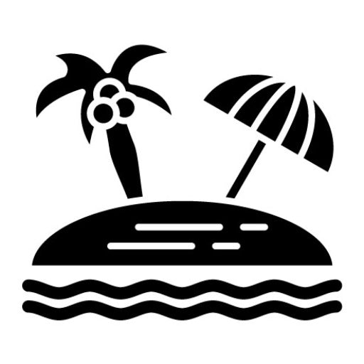 Beach Glyph Icon | Travel
