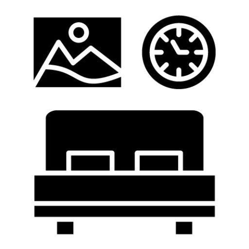 Bedroom Glyph Icon | Travel