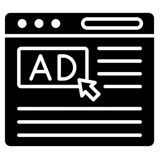 Advertisement Glyph Icon | Internet Marketing Service
