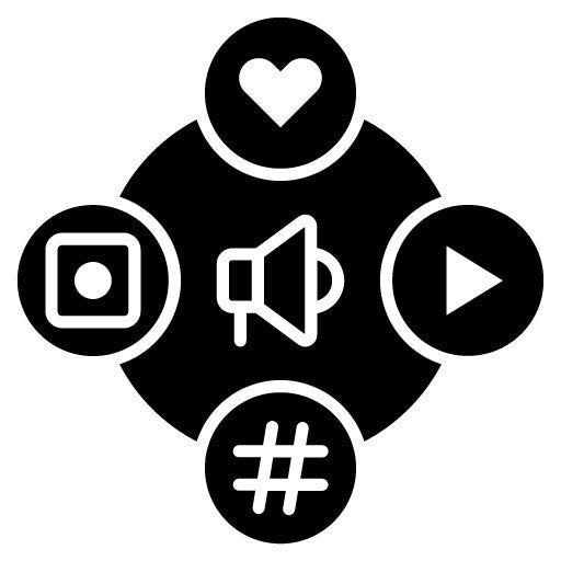 Advertising Campaign Glyph Icon | Internet Marketing Service