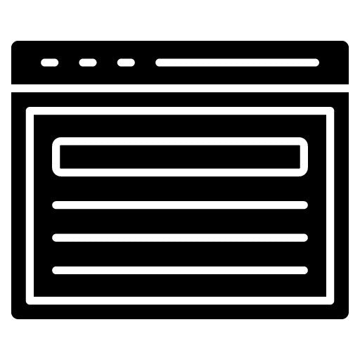 Landing Page Glyph Icon | Internet Marketing Service