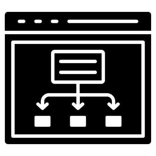 Sitemap Glyph Icon | Internet Marketing Service