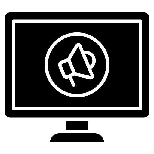 Social Media Marketing Glyph Icon