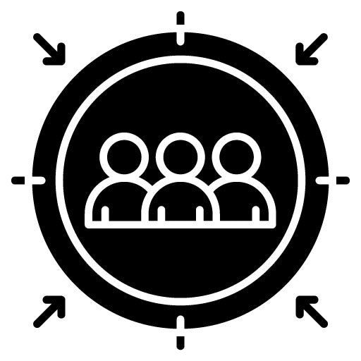 Target Audience Glyph Icon | Internet Marketing Service
