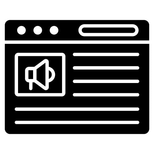 Website Marketing Glyph Icon