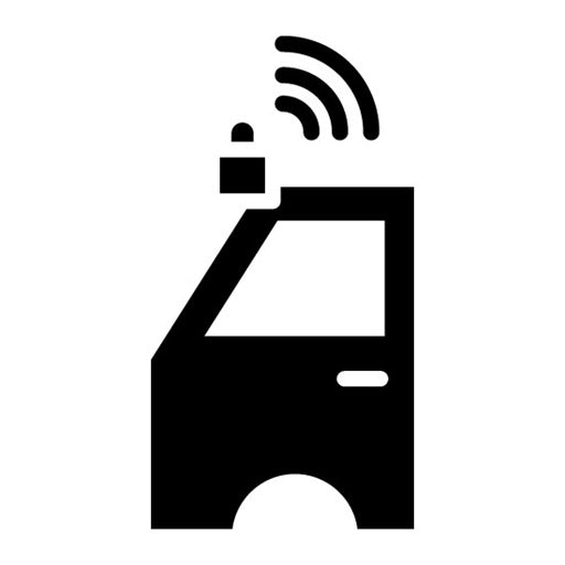 Auto Door Lock Glyph Icon