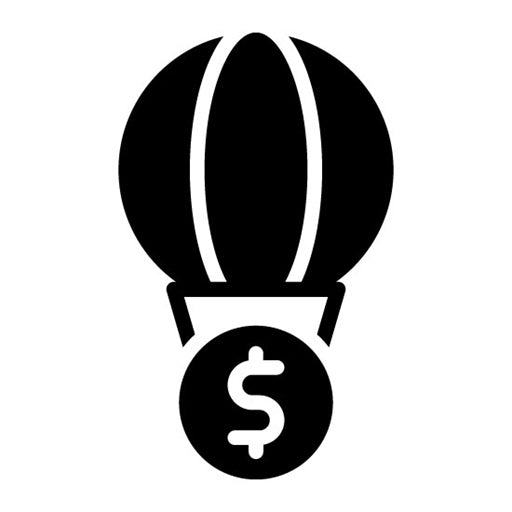 Balloon Payment Glyph Icon