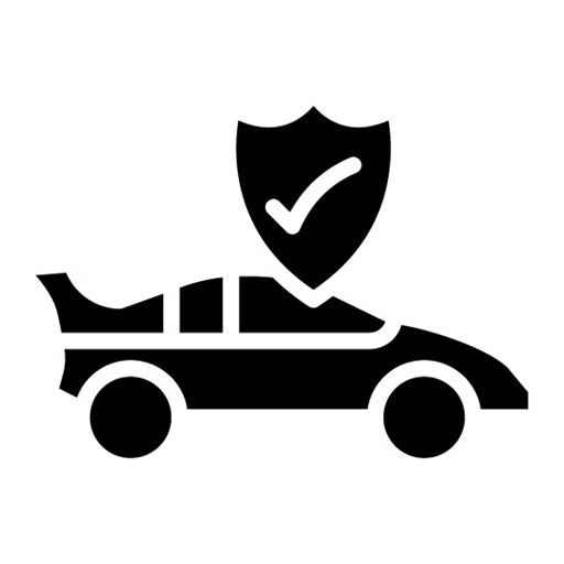 Car Insurance Glyph Icon