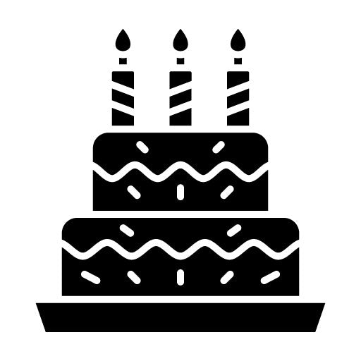 Birthday Cake Glyph Icon