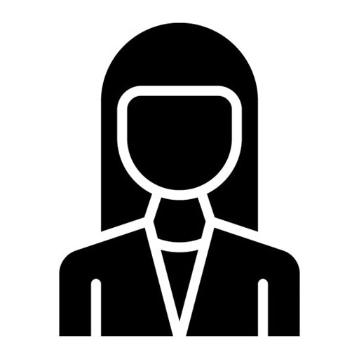 Client Female Glyph Icon | Public Relations Agency