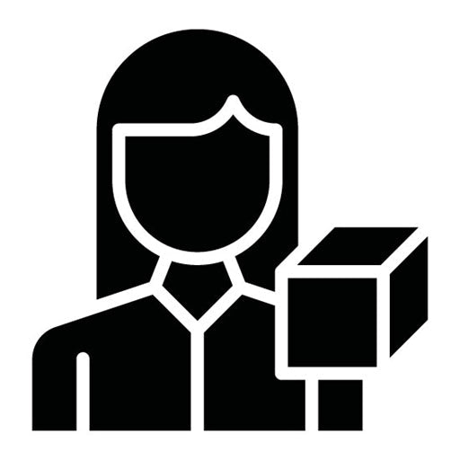 3D Artist Female Glyph Icon