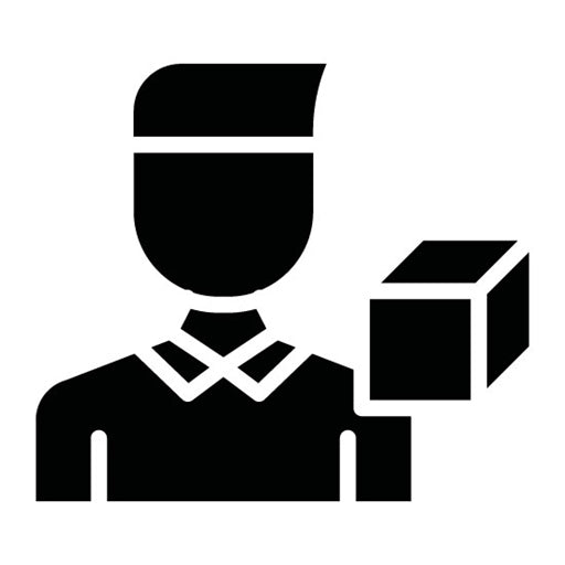 3D Artist Male Glyph Icon