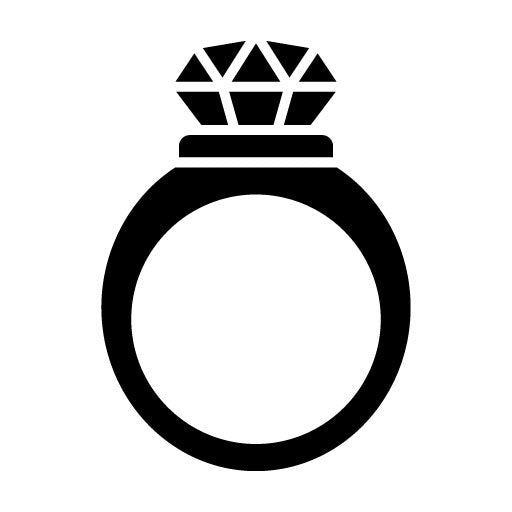 Wedding Rings Glyph Icon