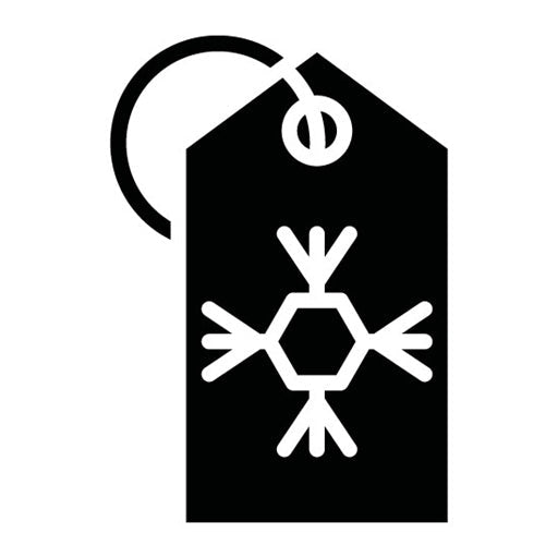 Winter Discount Glyph Icon
