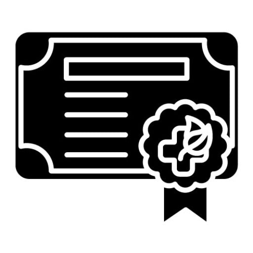 Alternative Medicine Certification Glyph Icon