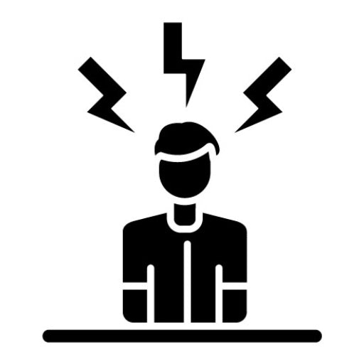 Anxiety Glyph Icon | Alternative Medicine