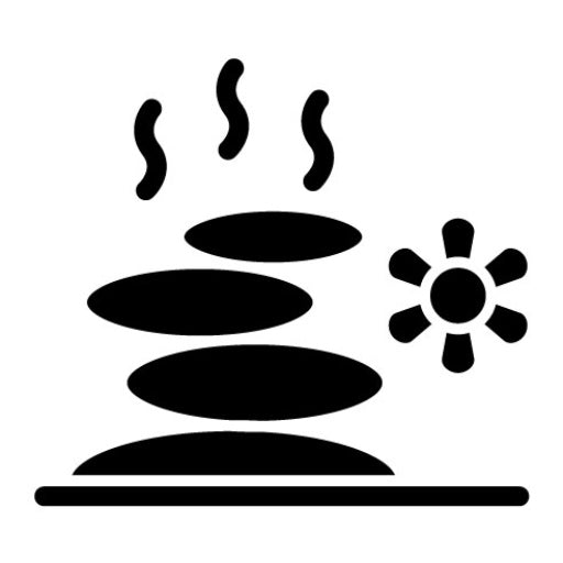 Hot Stones Massage Glyph Icon