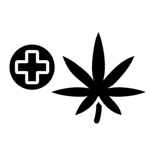 Medical Cannabis Glyph Icon